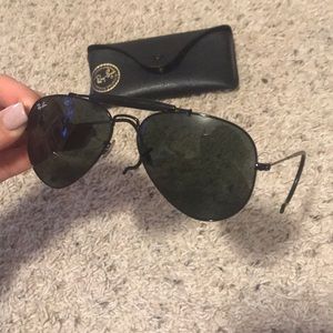 Ray-Ban Outdoorsman Aviator Black Green Classic